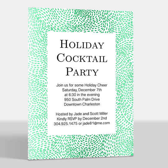Swirl Foil Border Invitations
